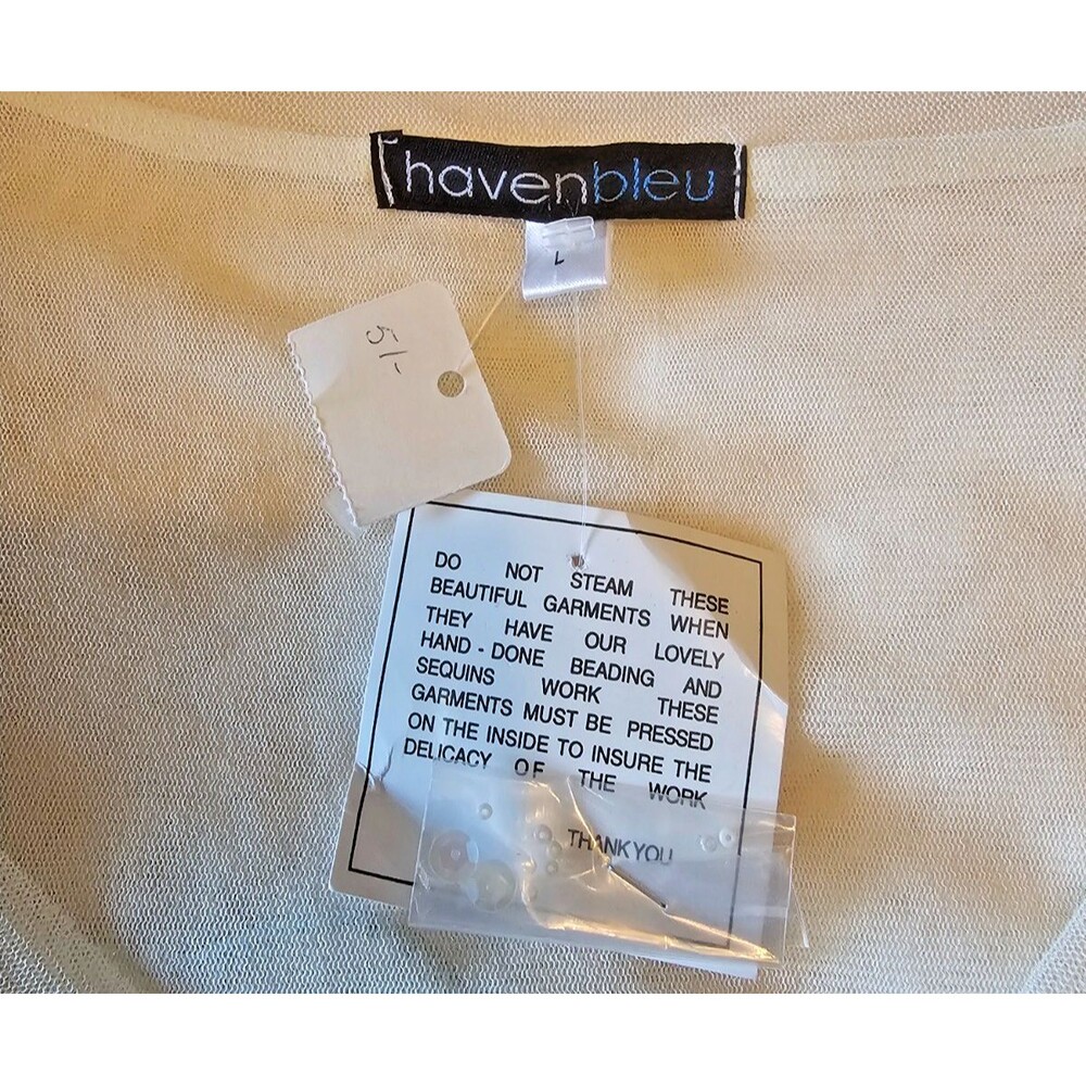 Havenbleu Womens Size L chiffon blouse, fairy, romantic, light, airy - Picture 4 of 5